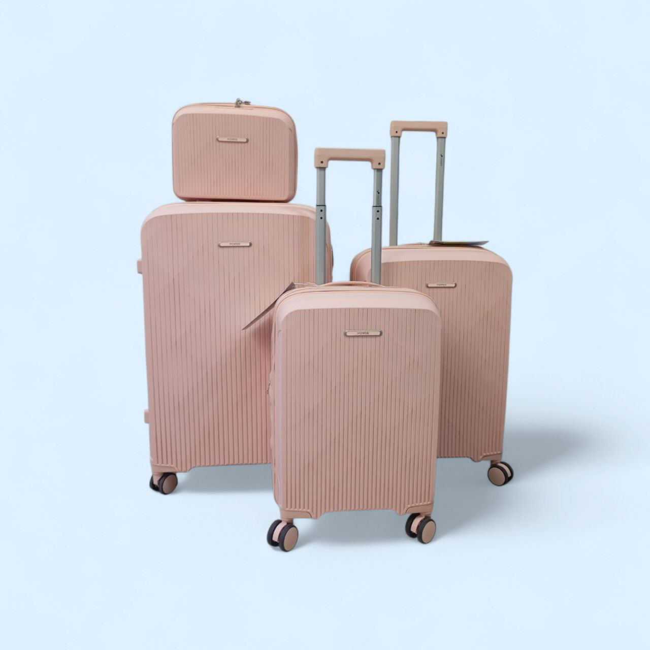 سری چهارتیکه چمدان پاور مدل 711 رنگ صورتی