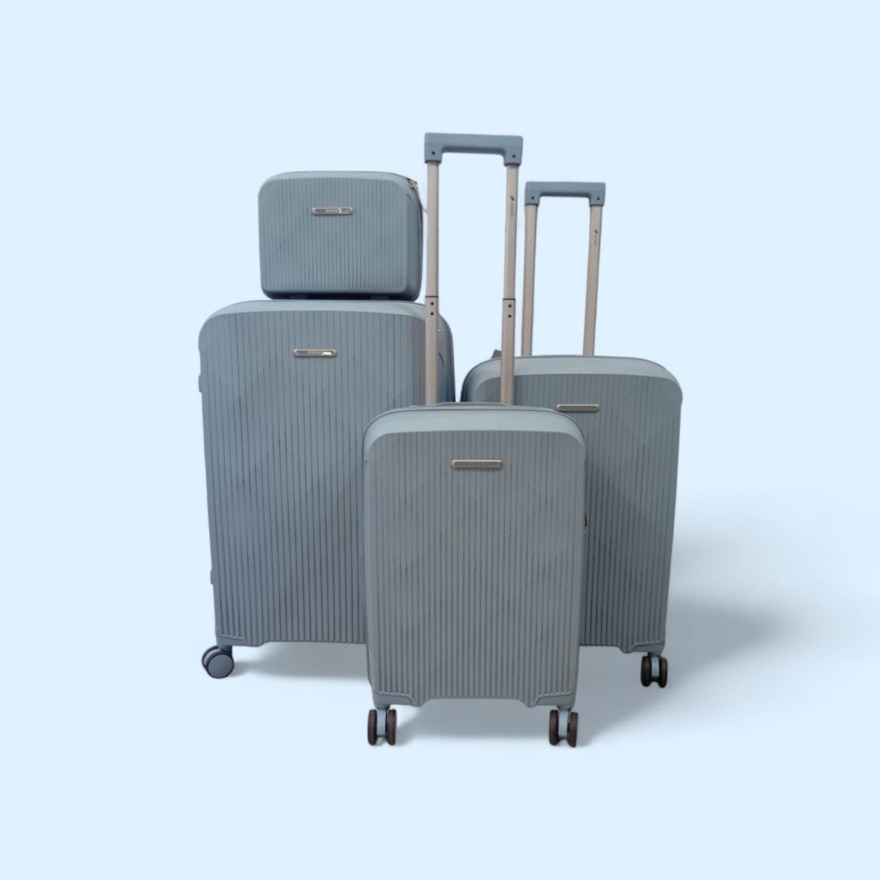 سری چهارتیکه چمدان پاور مدل 711 رنگ آبی روشن